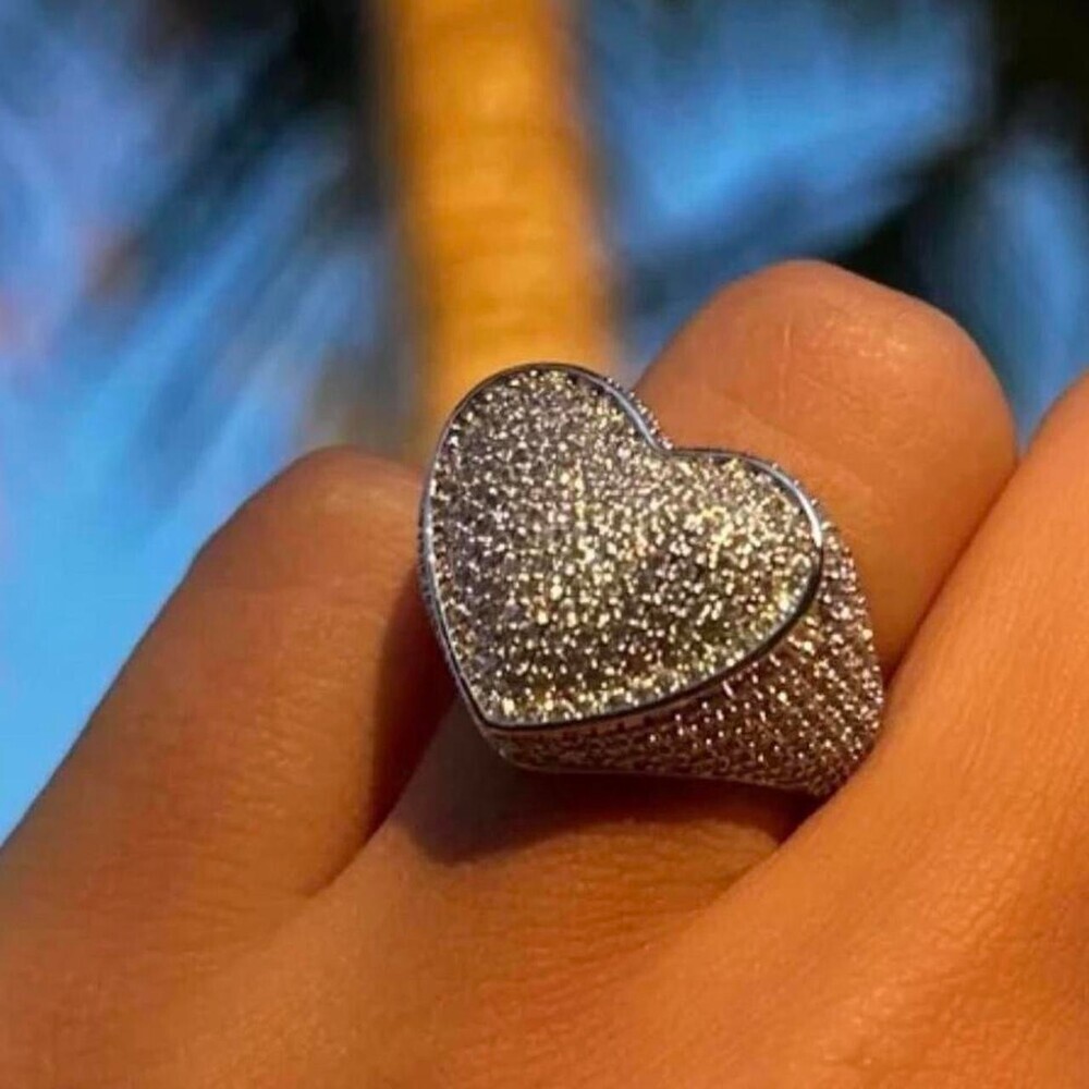 Silver Heart Ring Size 8 Dce 0